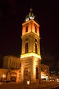 The Jaffa Clock Tower at night, Old Jaffa, Tel Aviv, Israel Royalty Free Stock Photo